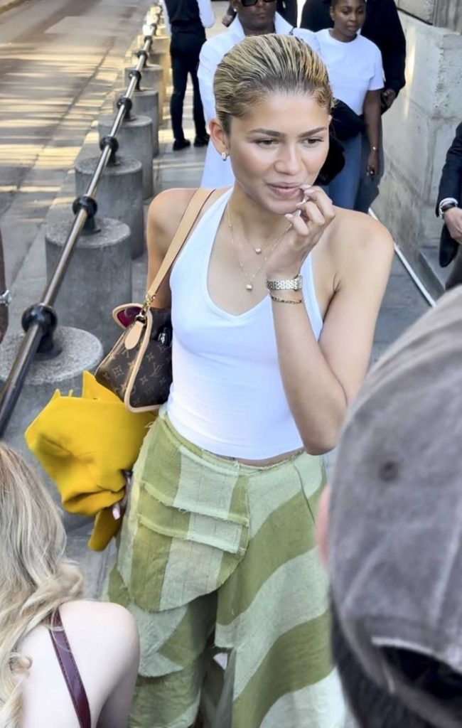 Zendaya in a White Tank Top