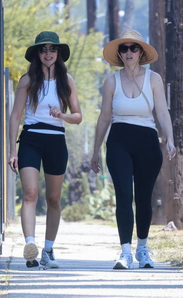 Alison Brie in a Black Spandex Shorts