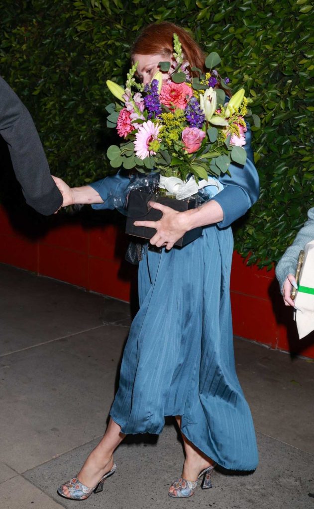 Amy Adams in a Blue Dress