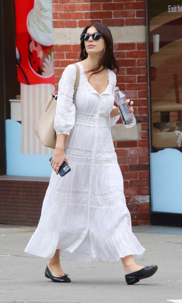 Camila Morrone in a White Summer Dress