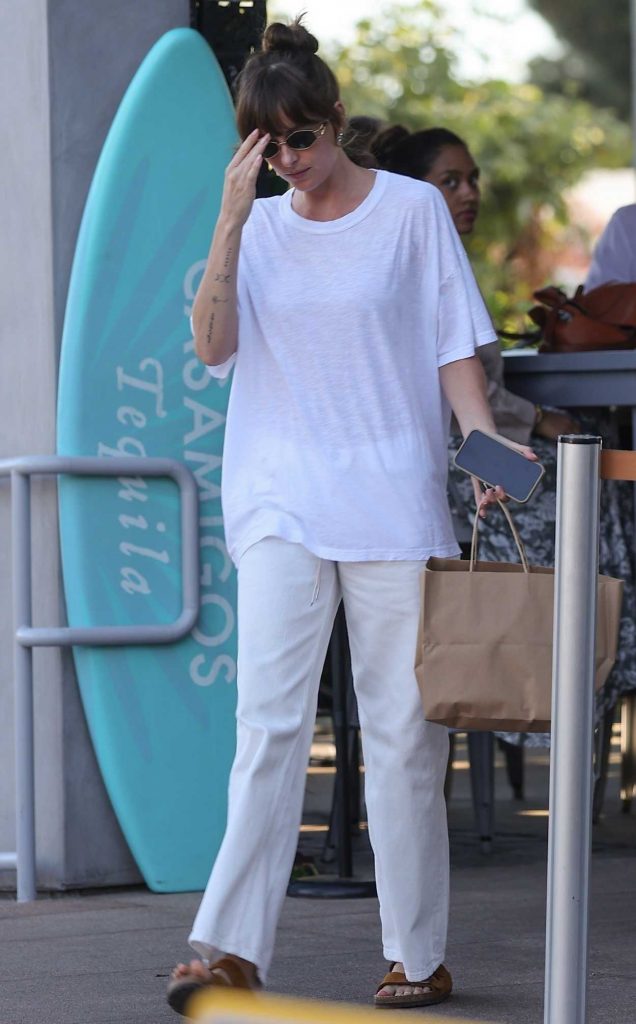 Dakota Johnson in a White Tee