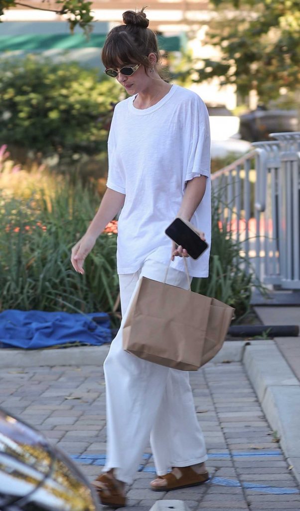 Dakota Johnson in a White Tee