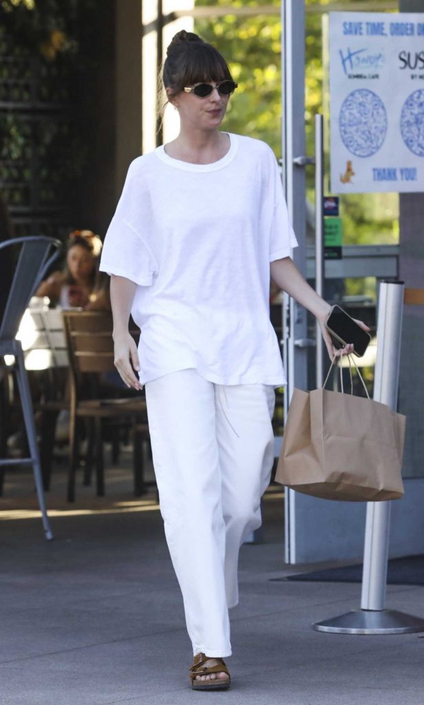 Dakota Johnson in a White Tee