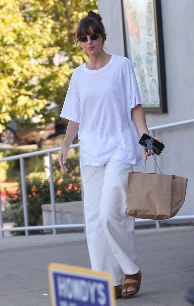 Dakota Johnson in a White Tee