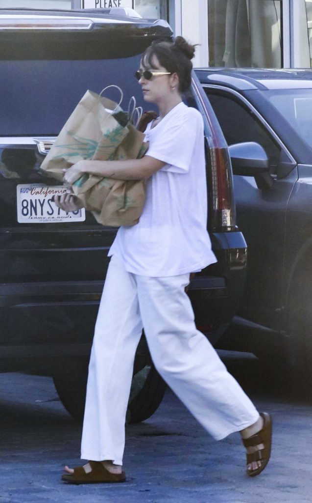 Dakota Johnson in a White Tee