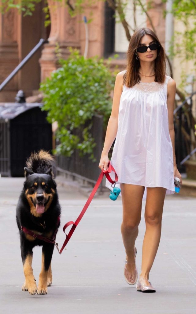 Emily Ratajkowski in a White Dress