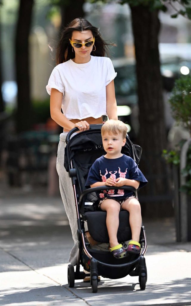 Emily Ratajkowski in a White Tee