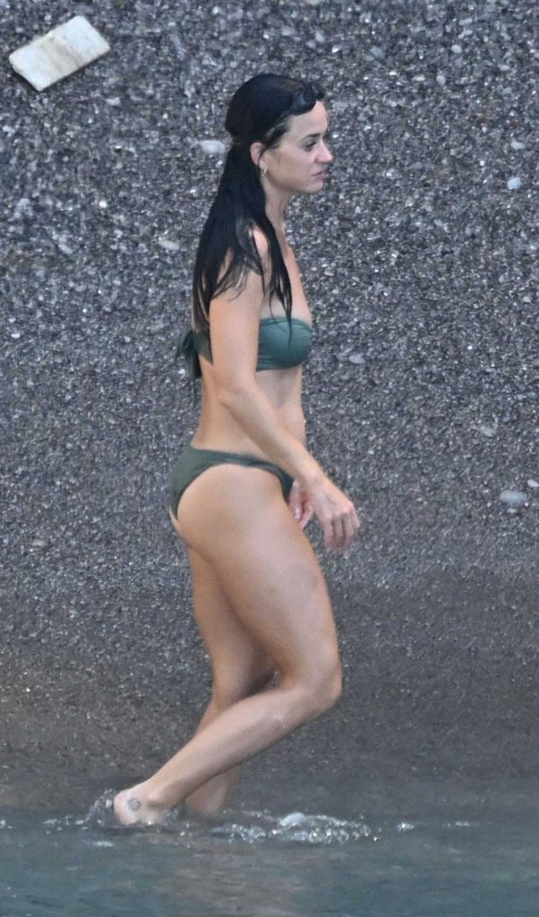 Katy Perry in an Olive Bikini