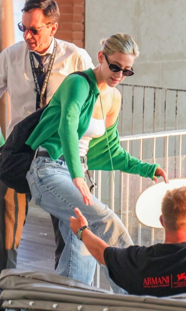 Lili Reinhart in a Green Shirt