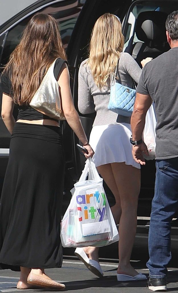 Lily-Rose Depp in a White Mini Dress