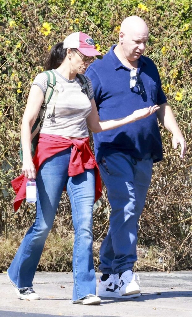 Sarah Silverman in a Striped T-Shirt