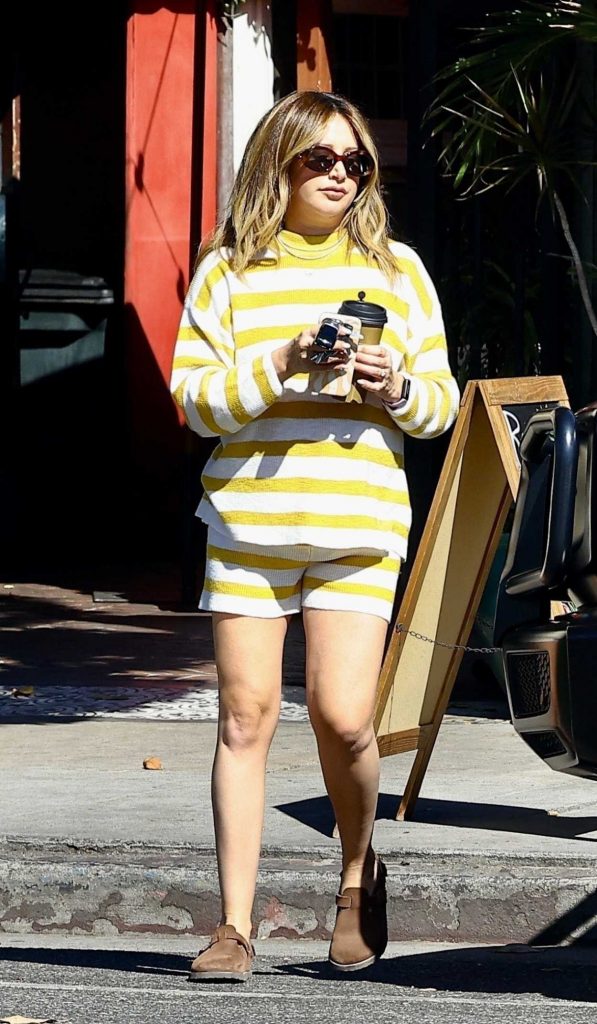 Ashley Tisdale in a Striped Ensemble