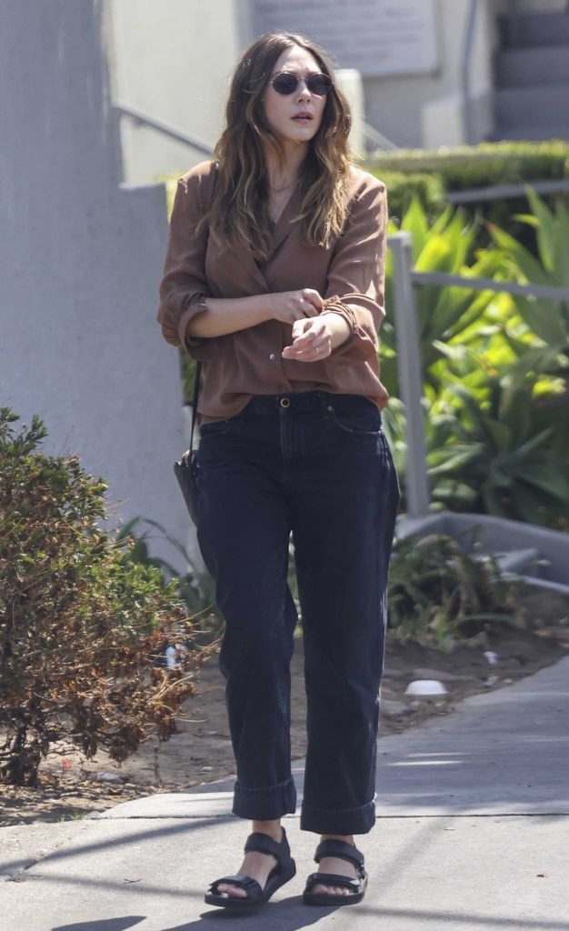 Elizabeth Olsen in a Brown Shirt