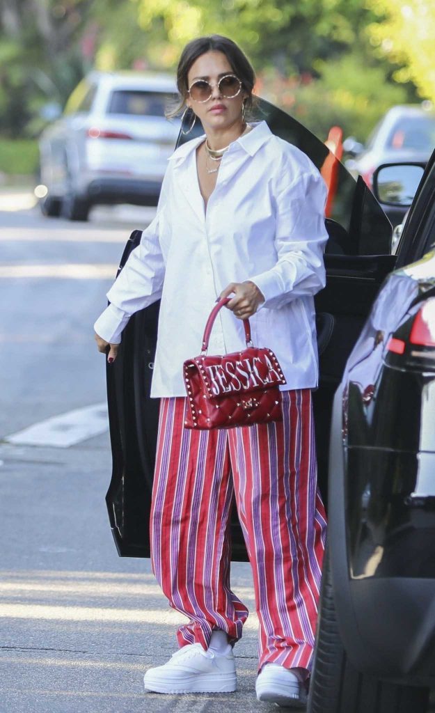 Jessica Alba in a White Shirt