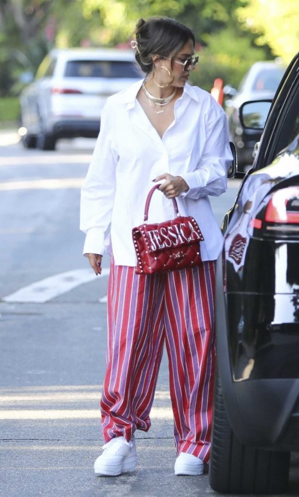 Jessica Alba in a White Shirt