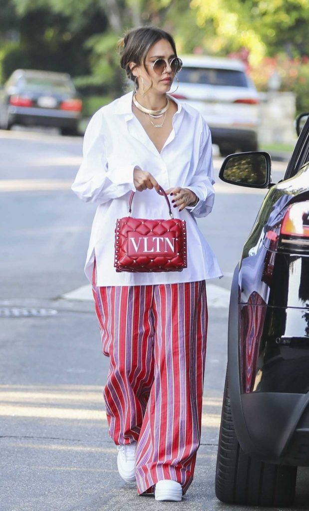 Jessica Alba in a White Shirt