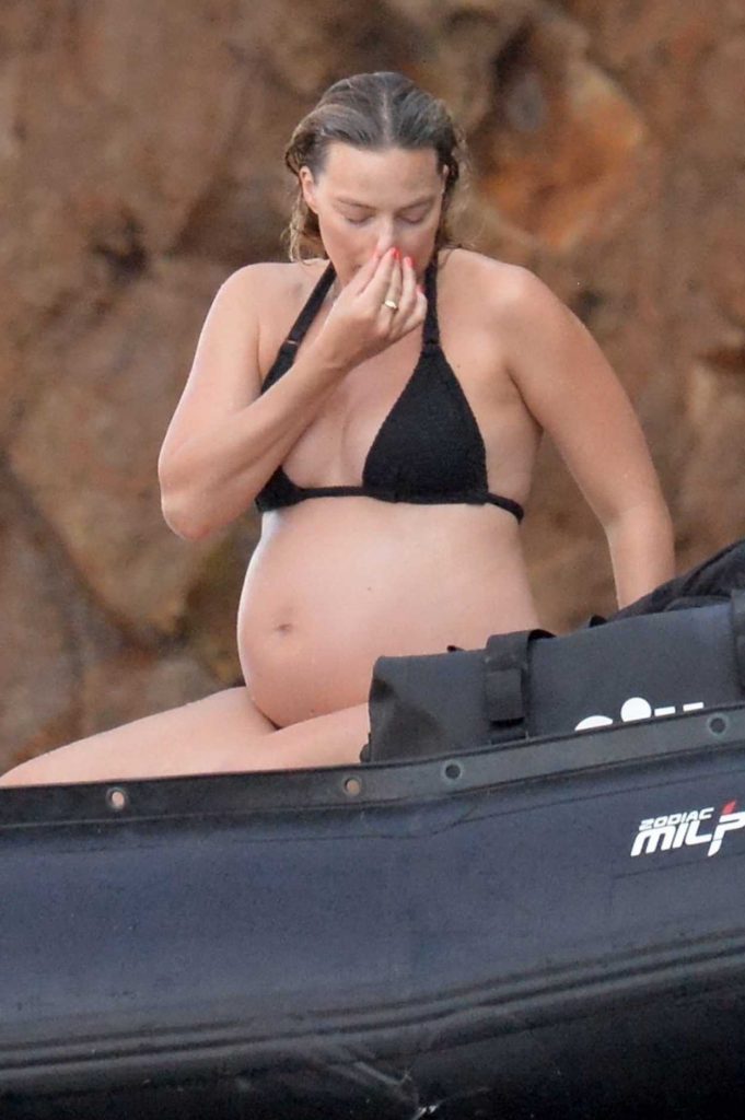 Margot Robbie in a Black Bikini