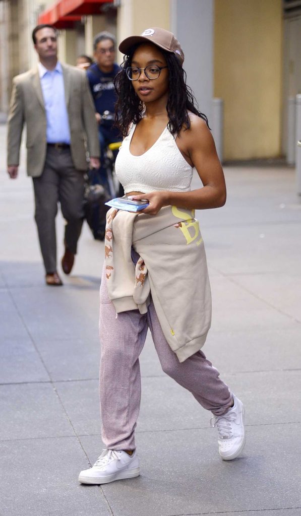 Marsai Martin in a White Top