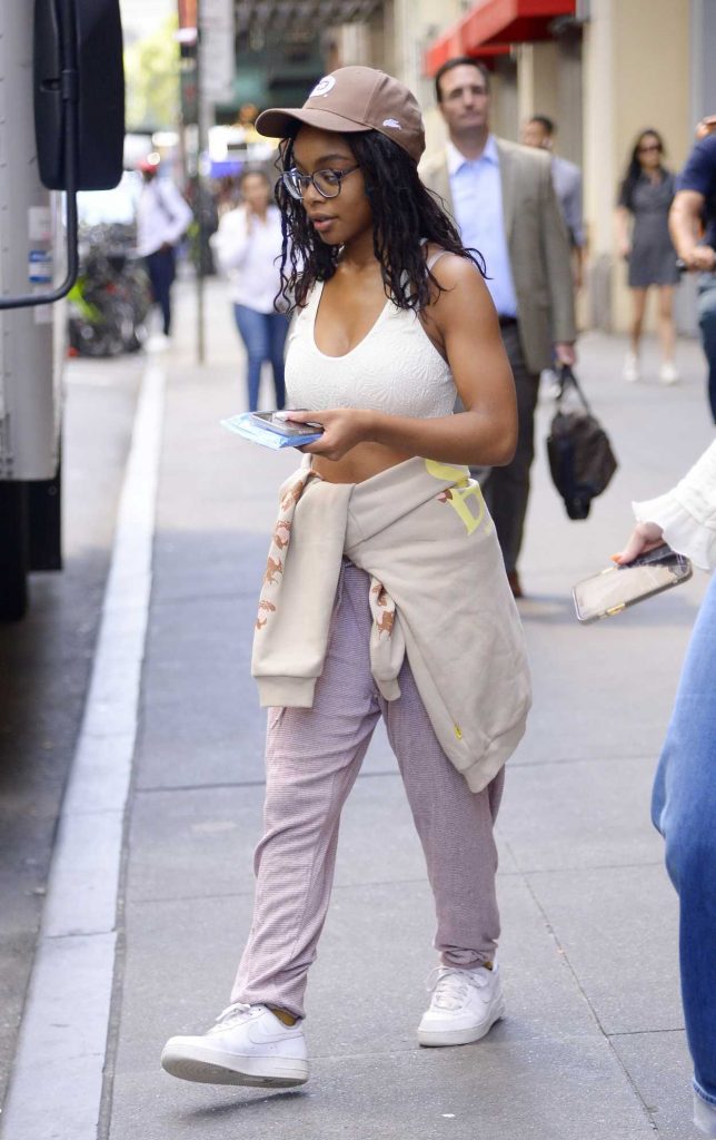 Marsai Martin in a White Top