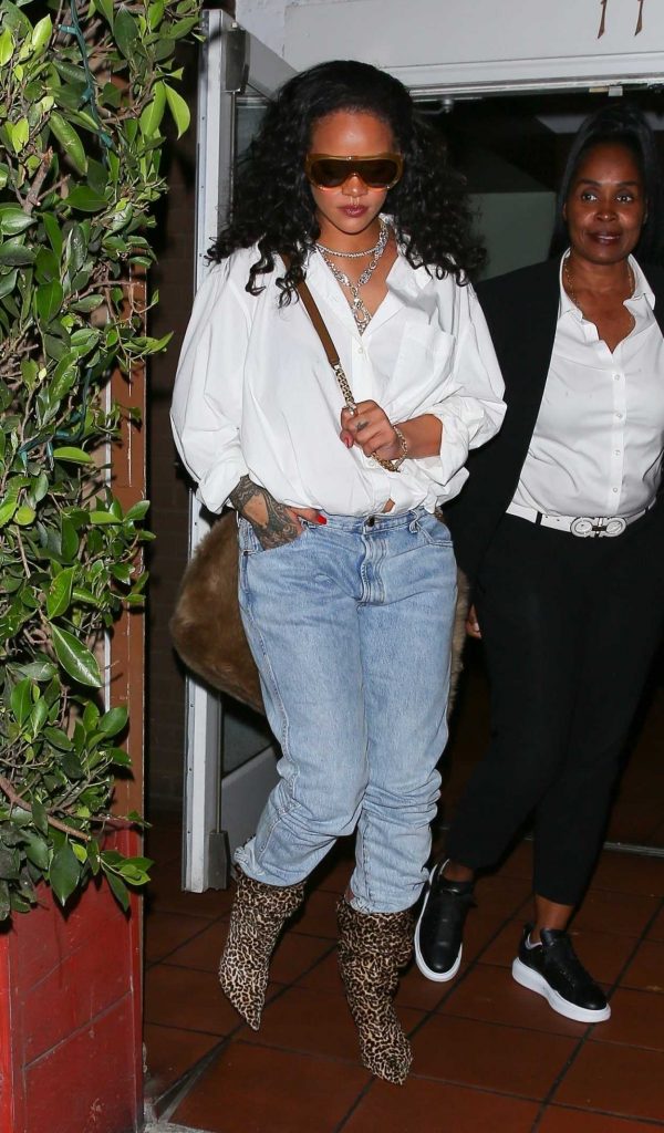 Rihanna in a White Shirt