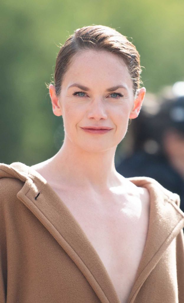 Ruth Wilson in a Tan Coat