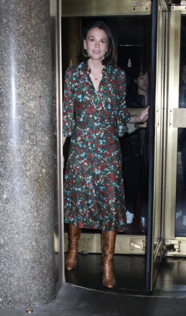 Sutton Foster in a Floral Dress