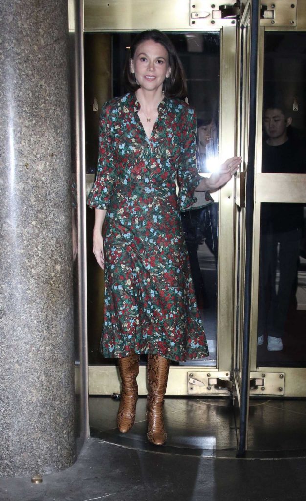 Sutton Foster in a Floral Dress