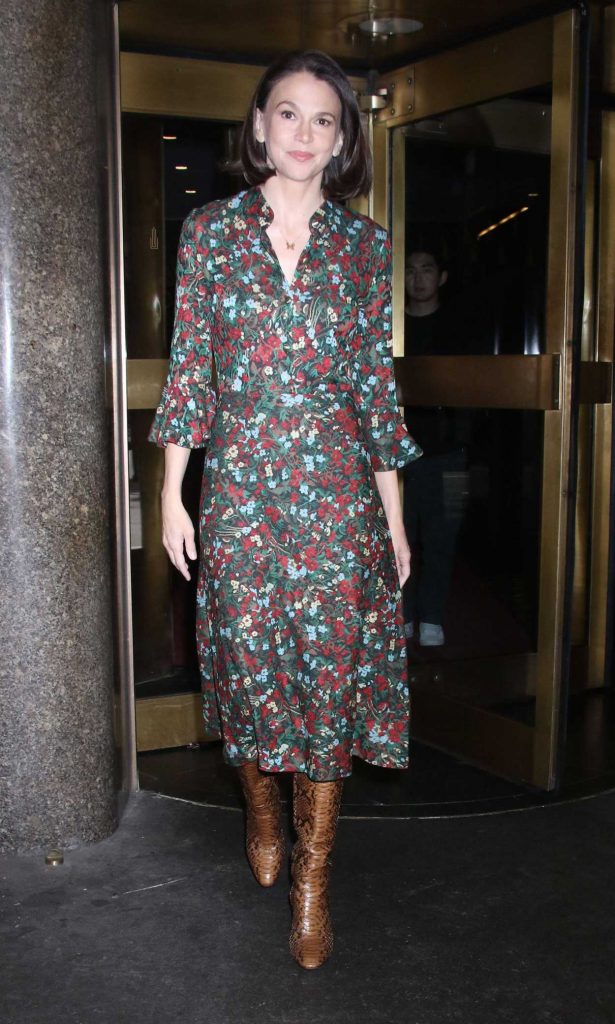 Sutton Foster in a Floral Dress