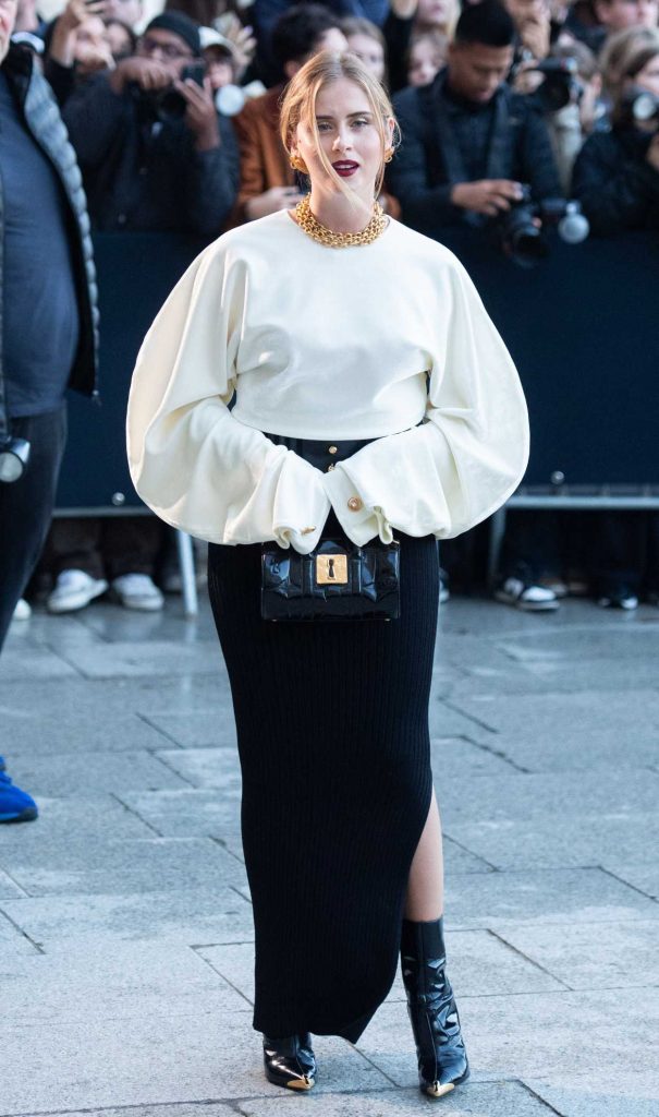 Valentina Ferragni in a Black Skirt