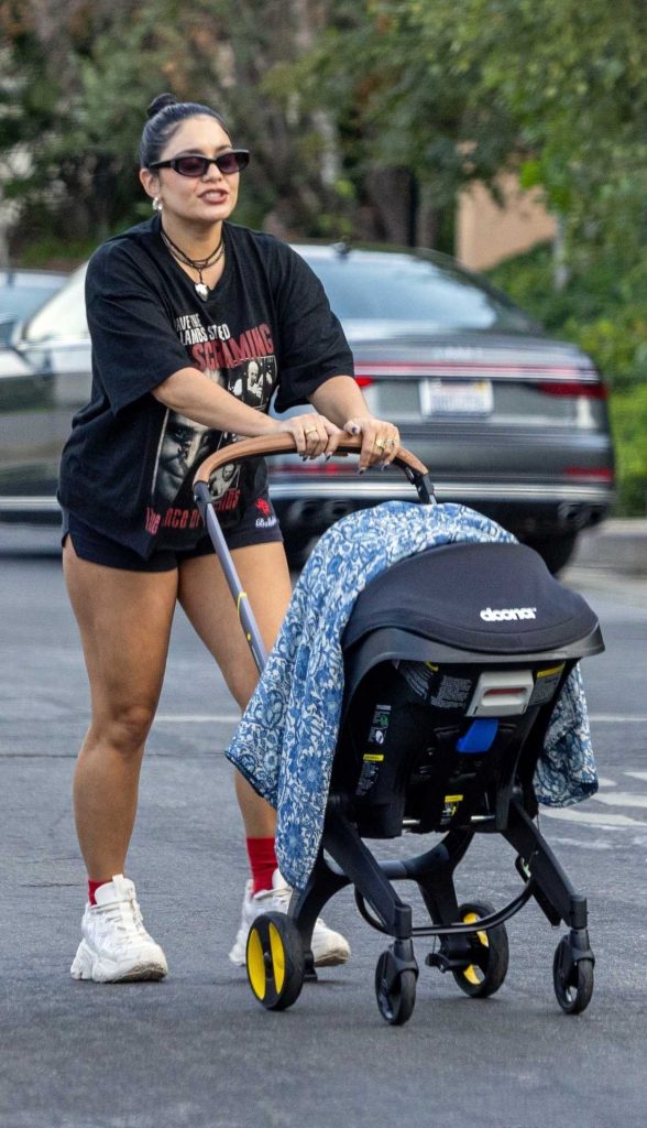 Vanessa Hudgens in a Black Tee