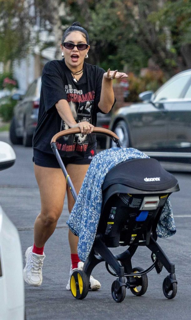 Vanessa Hudgens in a Black Tee