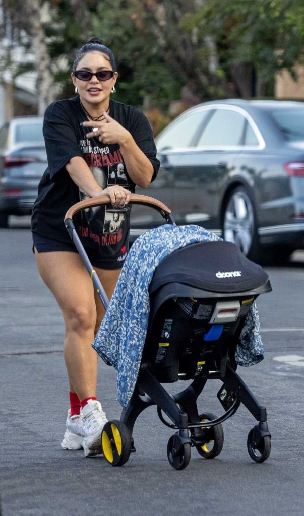 Vanessa Hudgens in a Black Tee