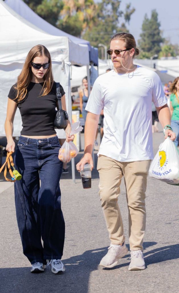 Barbara Palvin in a Black Tee