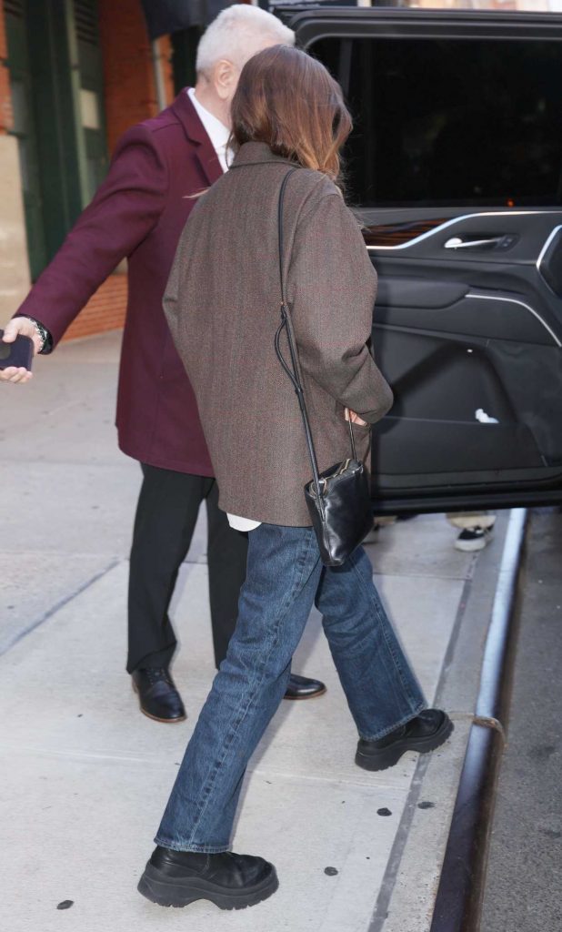 Elizabeth Olsen in a Brown Blazer