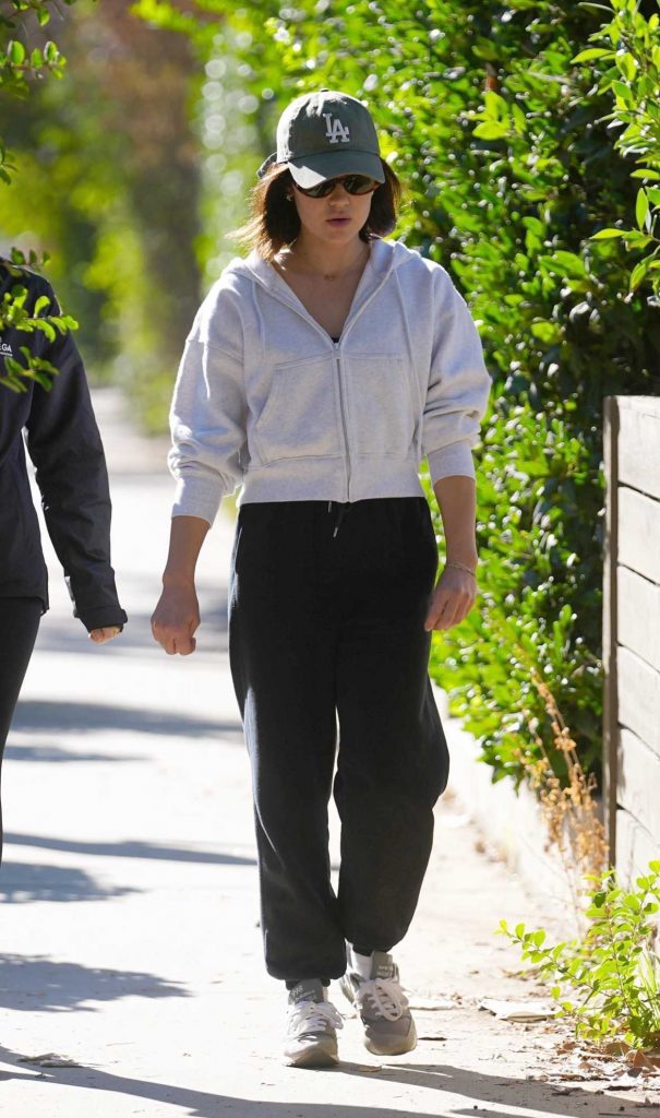 Lucy Hale in a Black Sweatpants