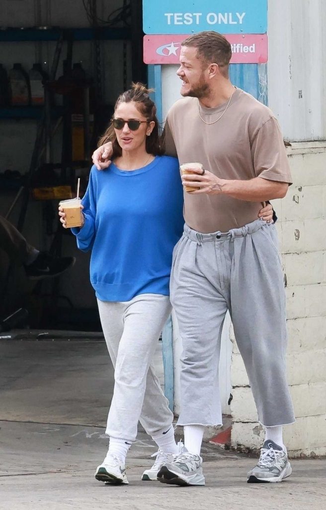 Minka Kelly in a Blue Sweatshirt