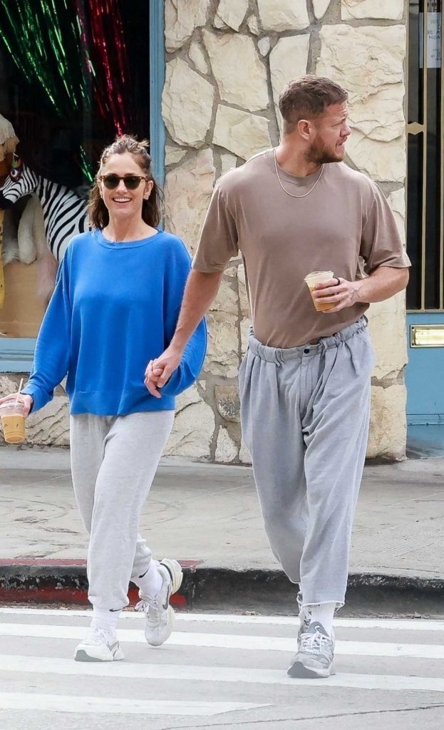 Minka Kelly in a Blue Sweatshirt