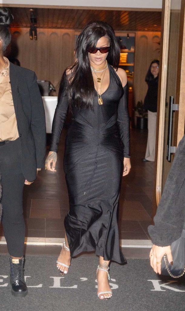 Rihanna in a Black Dress