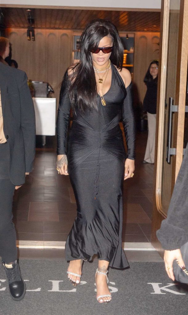 Rihanna in a Black Dress