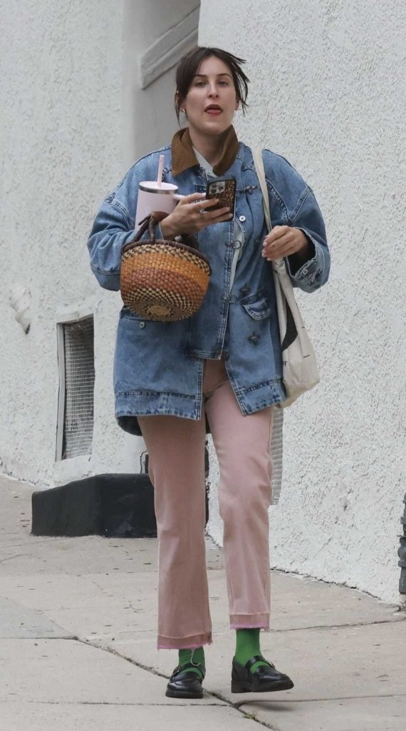 Scout Willis in a Blue Denim Jacket