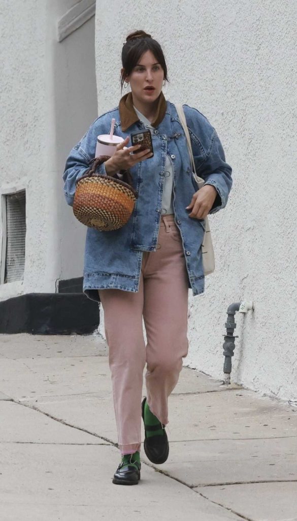 Scout Willis in a Blue Denim Jacket