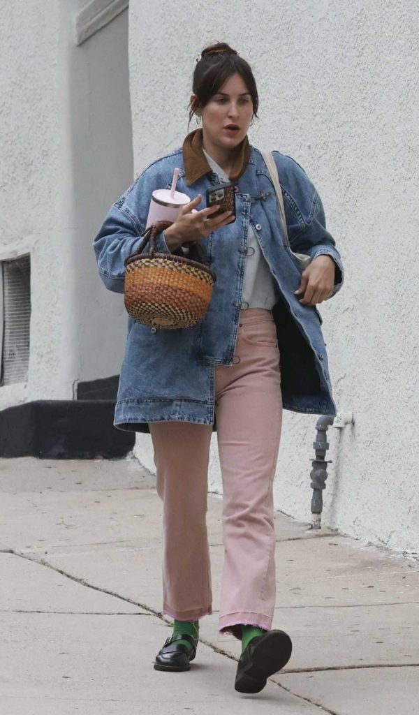 Scout Willis in a Blue Denim Jacket