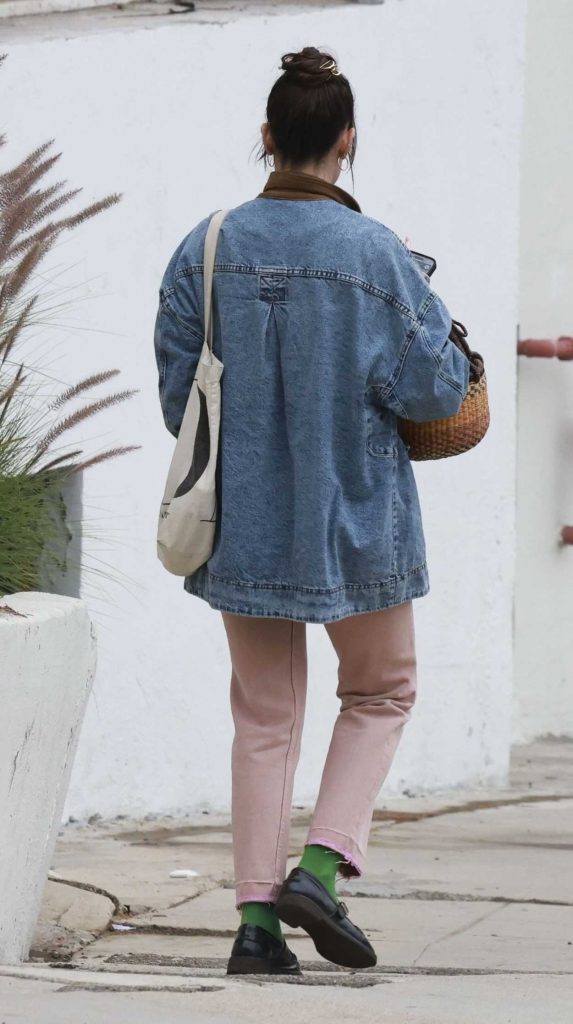 Scout Willis in a Blue Denim Jacket