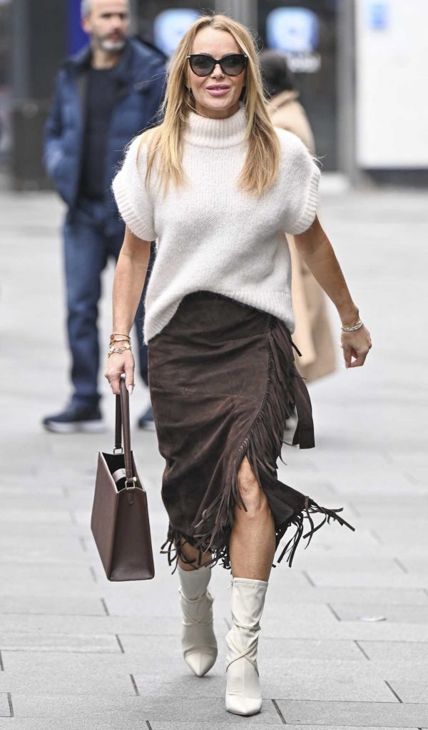 Amanda Holden in a Brown Skirt