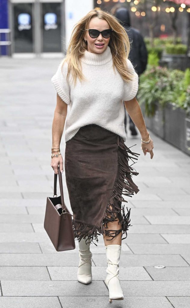 Amanda Holden in a Brown Skirt