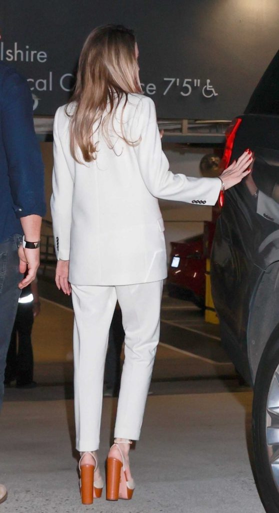 Angelina Jolie in a White Pantsuit