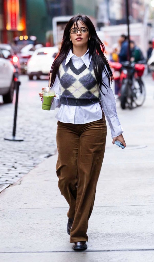 Camila Cabello in a Brown Pants