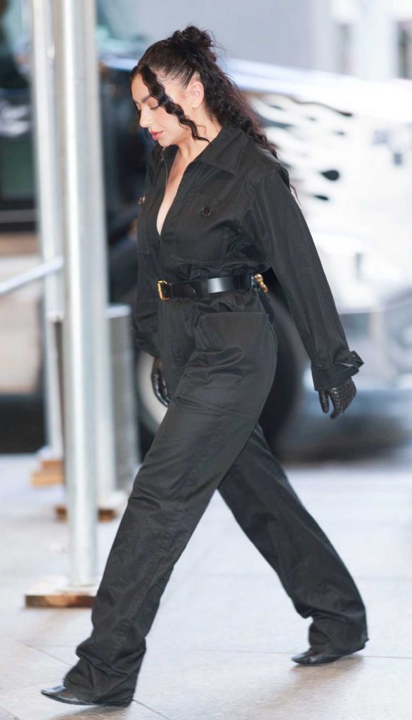 Charli XCX in a Black Jumpsuit