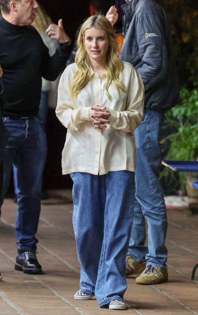 Emma Roberts in a Blue Jeans