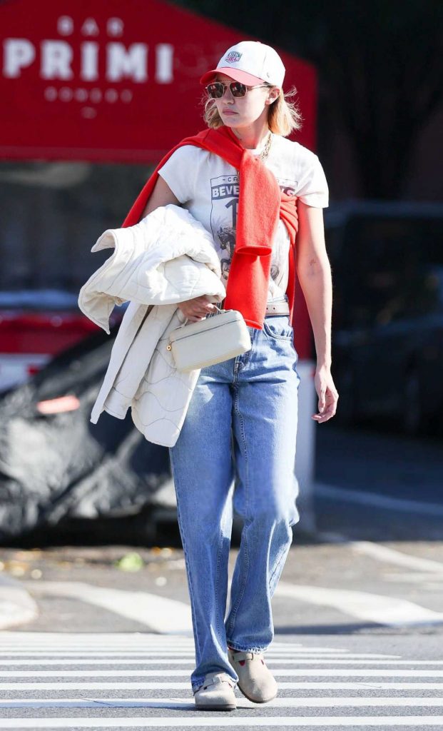 Gigi Hadid in a White Tee